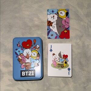 BT21 playing card set with tin case